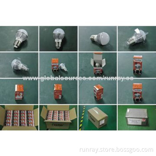 3W A19 LED Bulb, High-power, 80-110lm/W, High-brightness/72-hour Aging Time/2 or 3-year Warranty, CENew